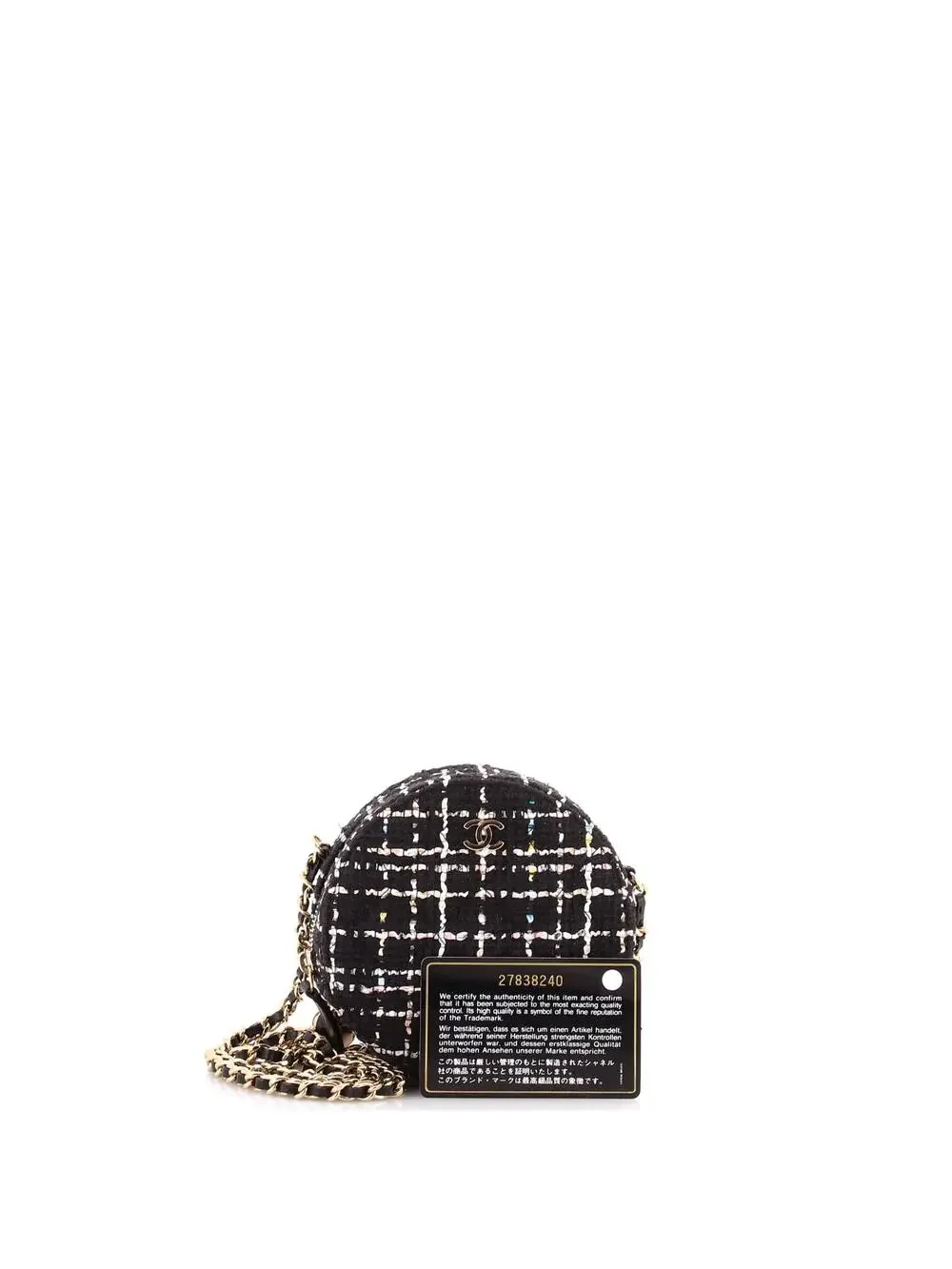 Chanel Charm Round Clutch With Chain #233156C20B